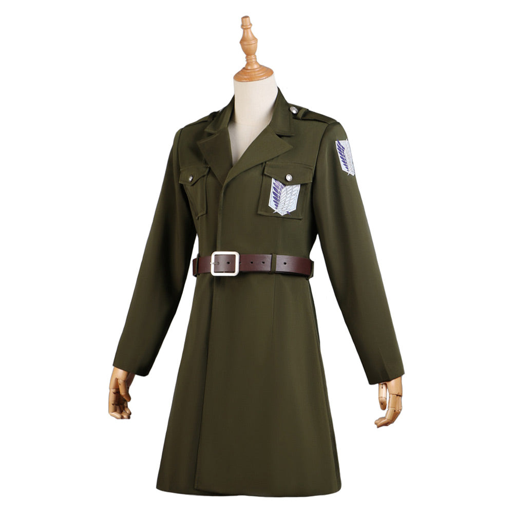 Attack On Titan Levi Ackerman Coat Cosplay Costume Halloween Carnival Party Suit