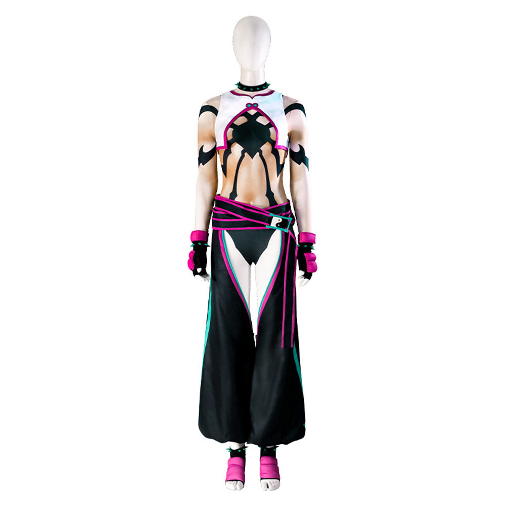 Street Fighter Han Juri SF Cosplay Costume Outfits Halloween Carnival Suit