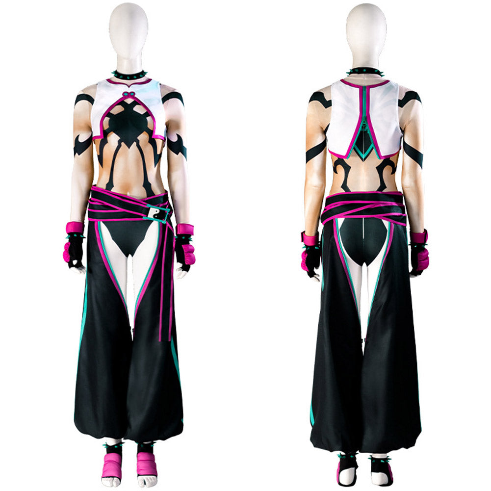 Street Fighter Han Juri SF Cosplay Costume Outfits Halloween Carnival Suit