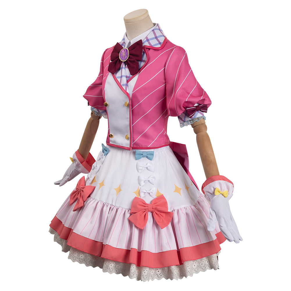 Hoshino Ruby OSHI NO KO pink Singing Costume Cosplay Halloween Carnival Party Outfits