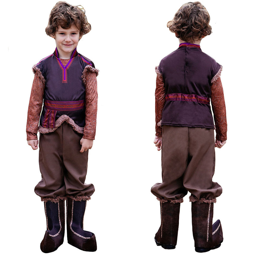 Kids Children Frozen Kristoff Cosplay Costume Outfits Halloween Carnival Party Disguise Suit