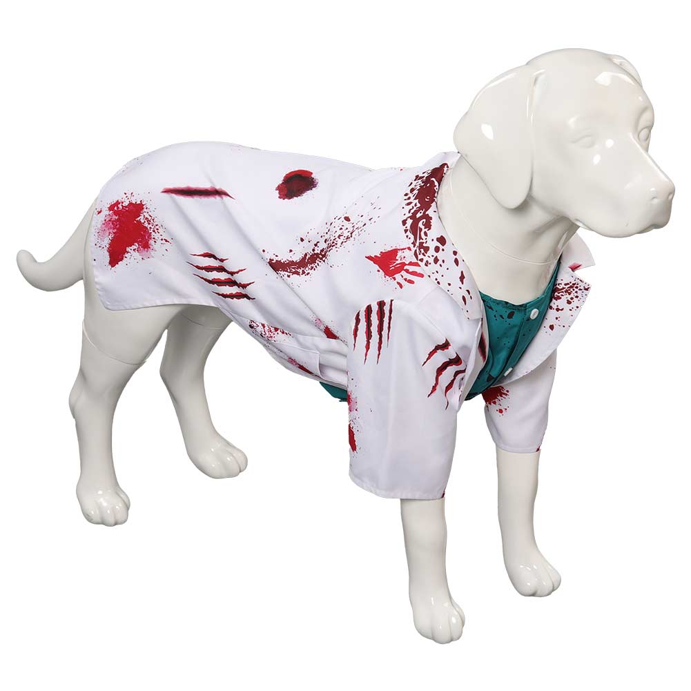 Doctor Cosplay Pet Dog Costume Dogs Halloween white Clothes XS-L