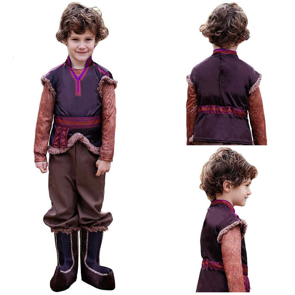 Kids Children Frozen Kristoff Cosplay Costume Outfits Halloween Carnival Party Disguise Suit