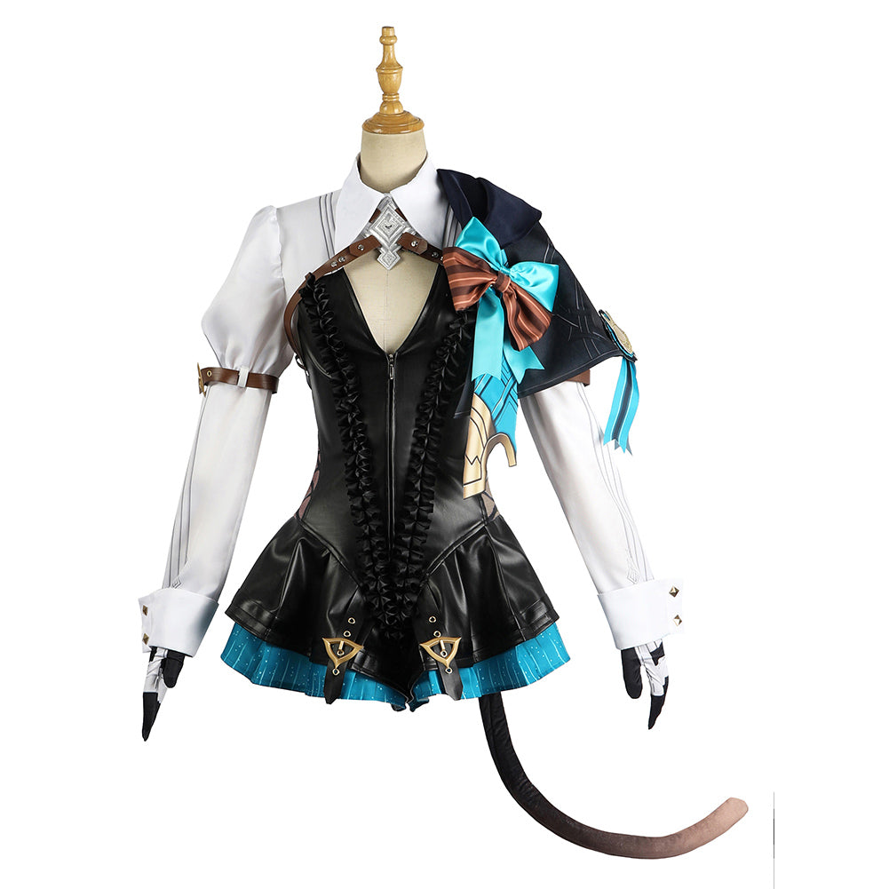 Genshin Impact Lynette Cosplay Costume Outfits Halloween Carnival Suit