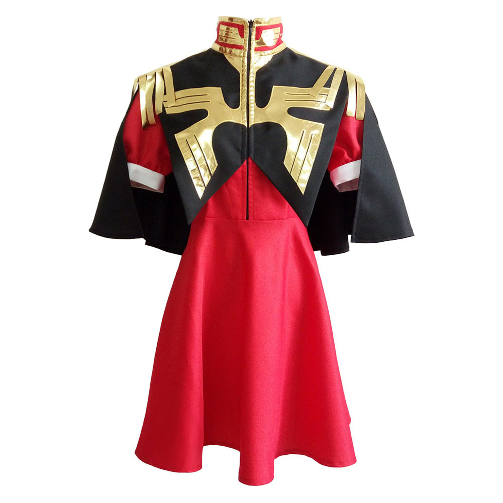 Mobile Suit Gundam  Char Aznable Female Cosplay Costume Halloween Carnival Party Disguise Suit