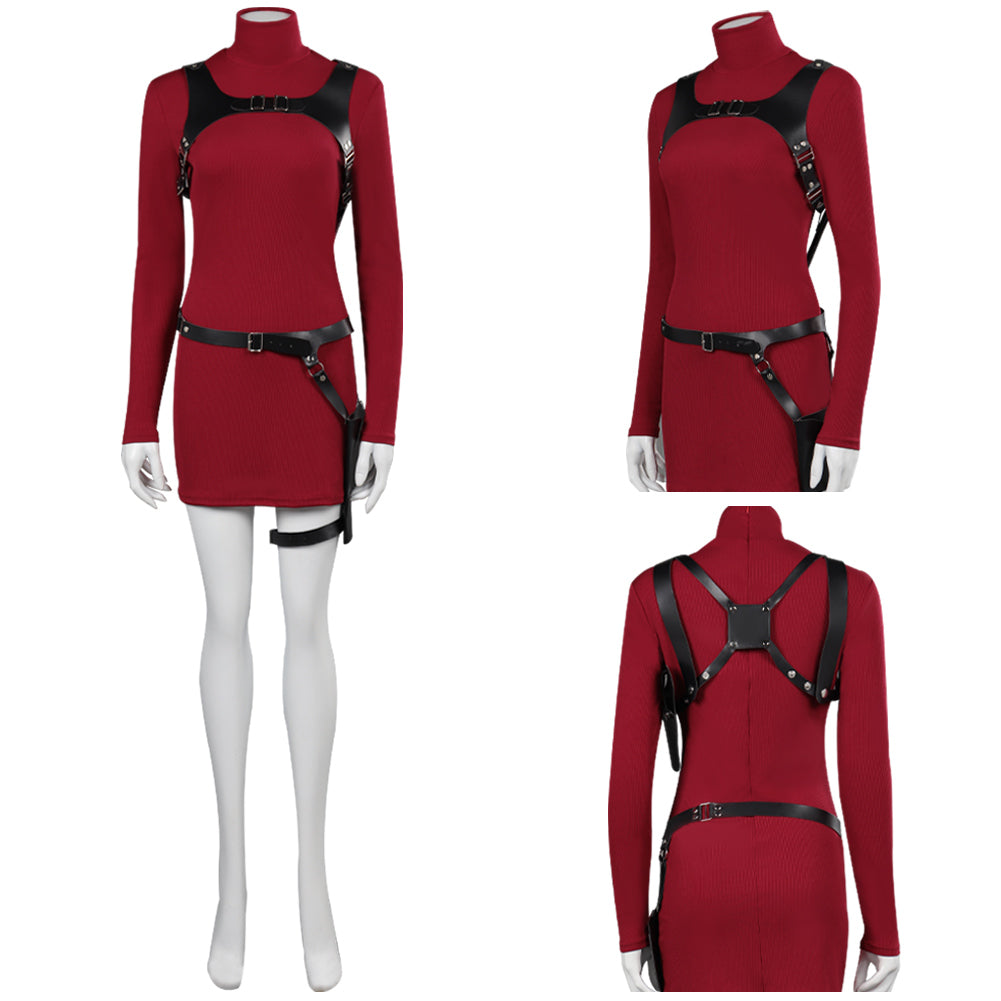 Resident Evil 4 Remake Biohazard Ada Wong Cosplay Costume Halloween Carnival Party Disguise Suit