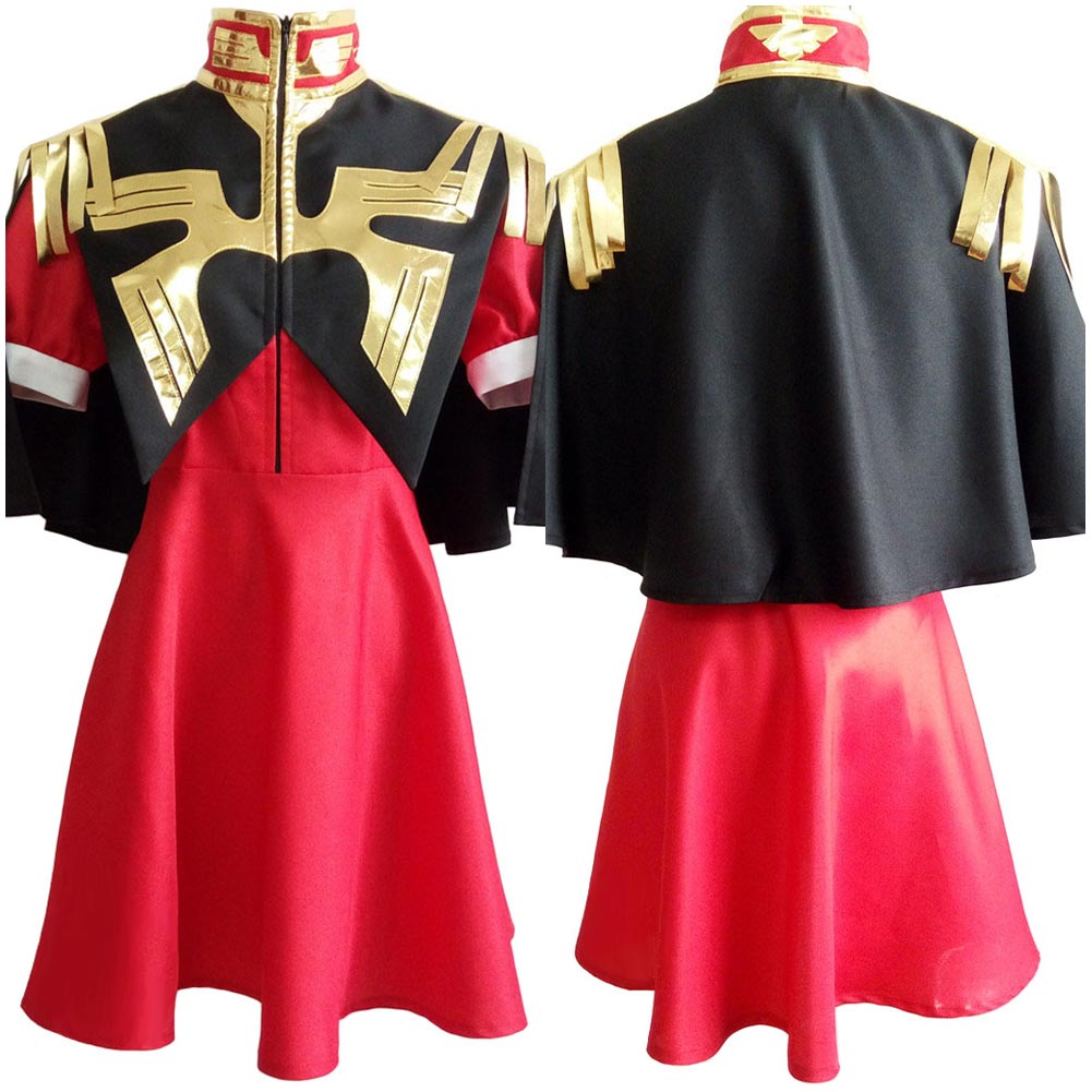 Mobile Suit Gundam  Char Aznable Female Cosplay Costume Halloween Carnival Party Disguise Suit