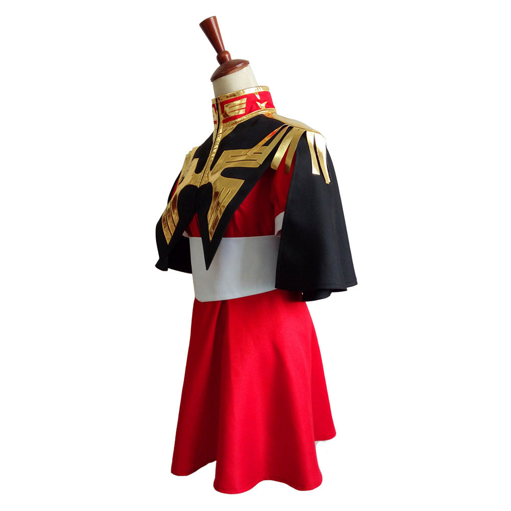 Mobile Suit Gundam  Char Aznable Female Cosplay Costume Halloween Carnival Party Disguise Suit