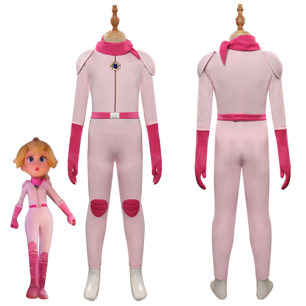 The Super Mario Bros. Movie Peach Cosplay Kids Costume Outfits Halloween Carnival Party Disguise Suit