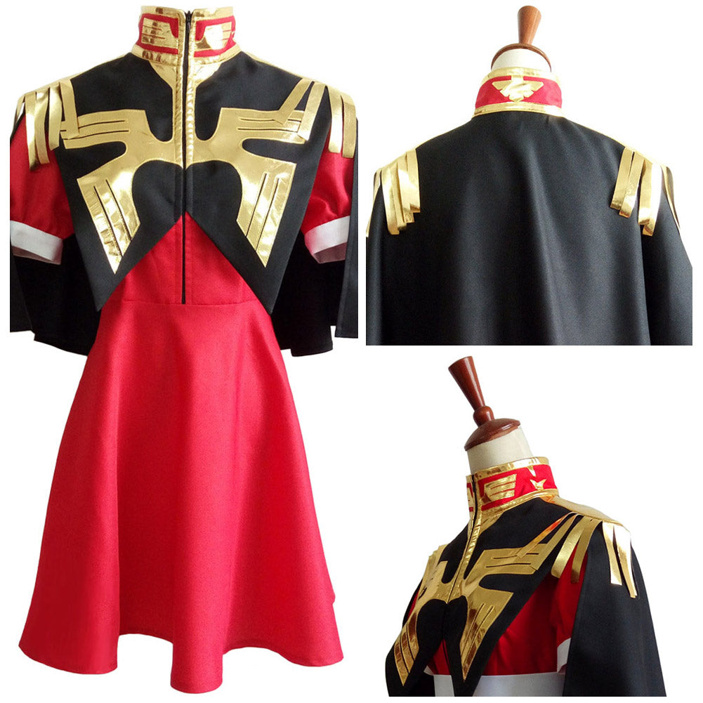 Mobile Suit Gundam  Char Aznable Female Cosplay Costume Halloween Carnival Party Disguise Suit