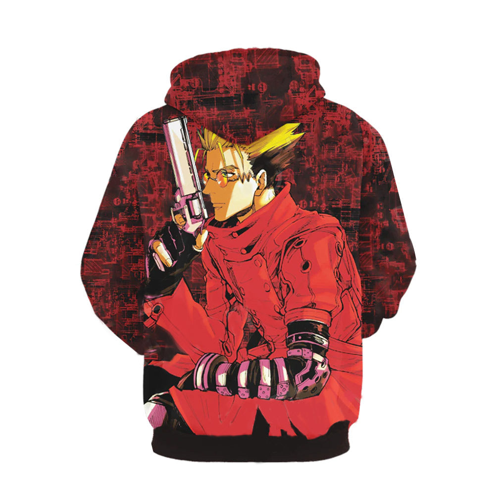 TRIGUN STAMPEDE Vash the Stampede Cosplay Hoodie 2D Printed Hooded Sweatshirt Men Women Casual Streetwear Pullover