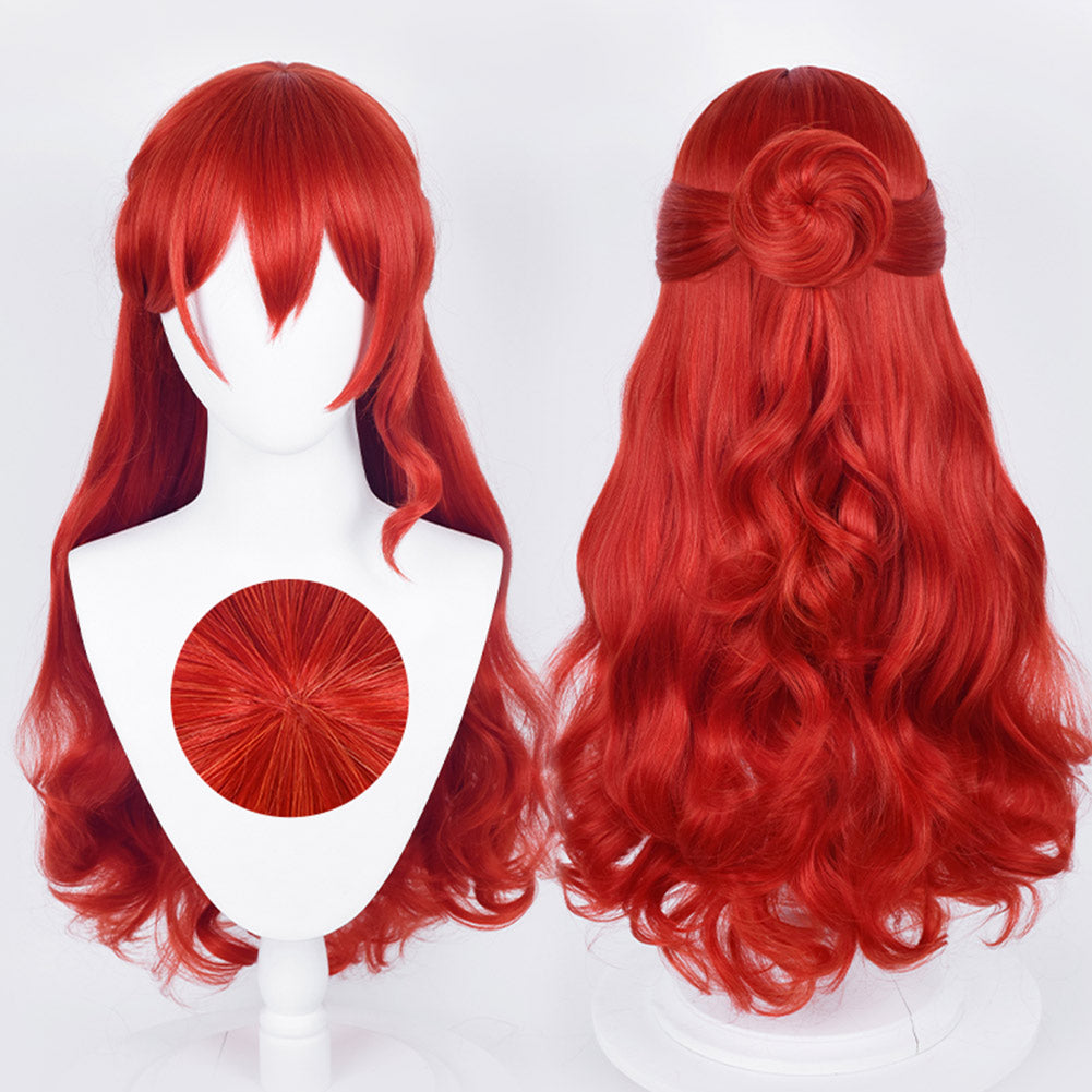 Honkai: Star Rail Himeko Cosplay Wig Heat Resistant Synthetic Hair Carnival Halloween Party Props