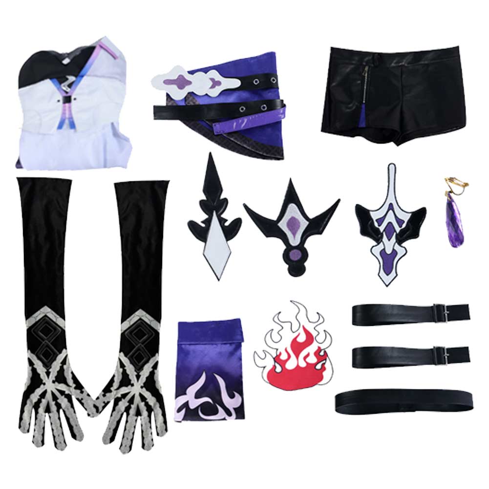 Acheron - Honkai: Star Rail Huangquan Cosplay Costume Outfits Halloween Carnival Suit   