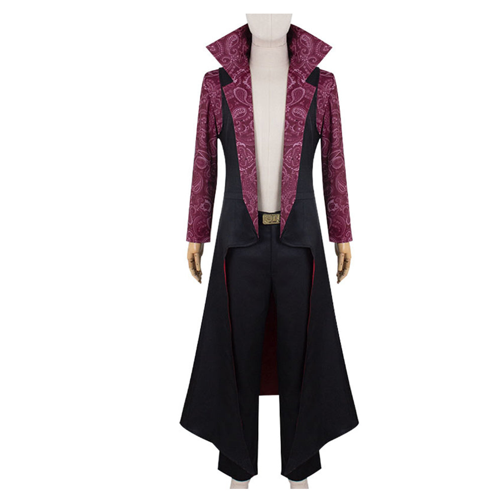 Anime One Piece Dracule Mihawk Cosplay Costume Outfits Halloween Carnival Suit