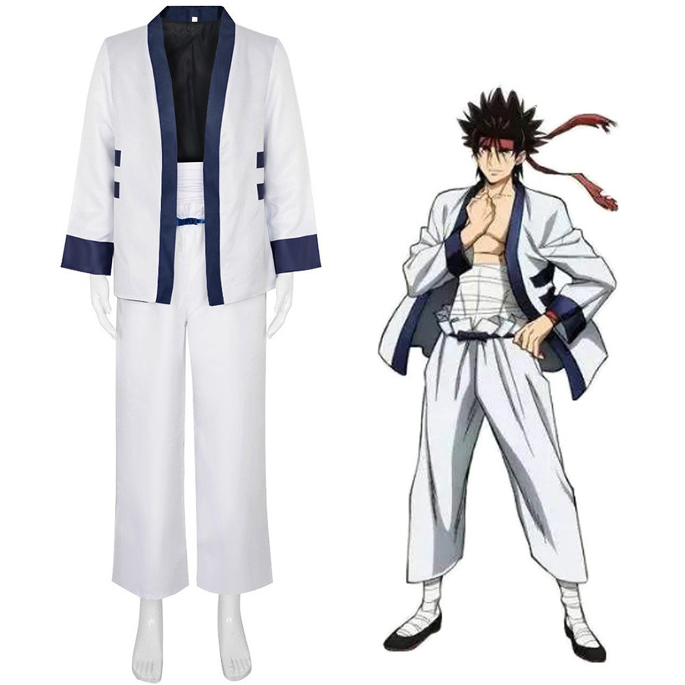 Anime Rurouni Kenshin Sagara Sanosuke Costume Halloween Carnival Outfits