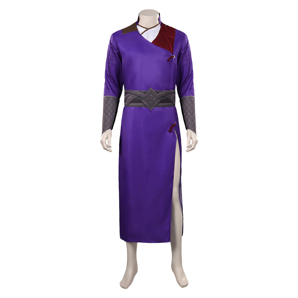 Baldur's Gate Gala Purple Coat Costume Cosplay Halloween Carnival Party Outfits 