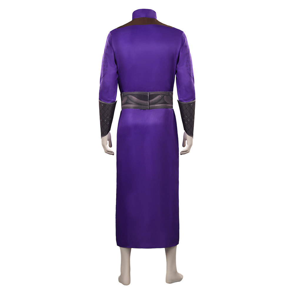 Baldur's Gate Gala Purple Coat Costume Cosplay Halloween Carnival Party Outfits 