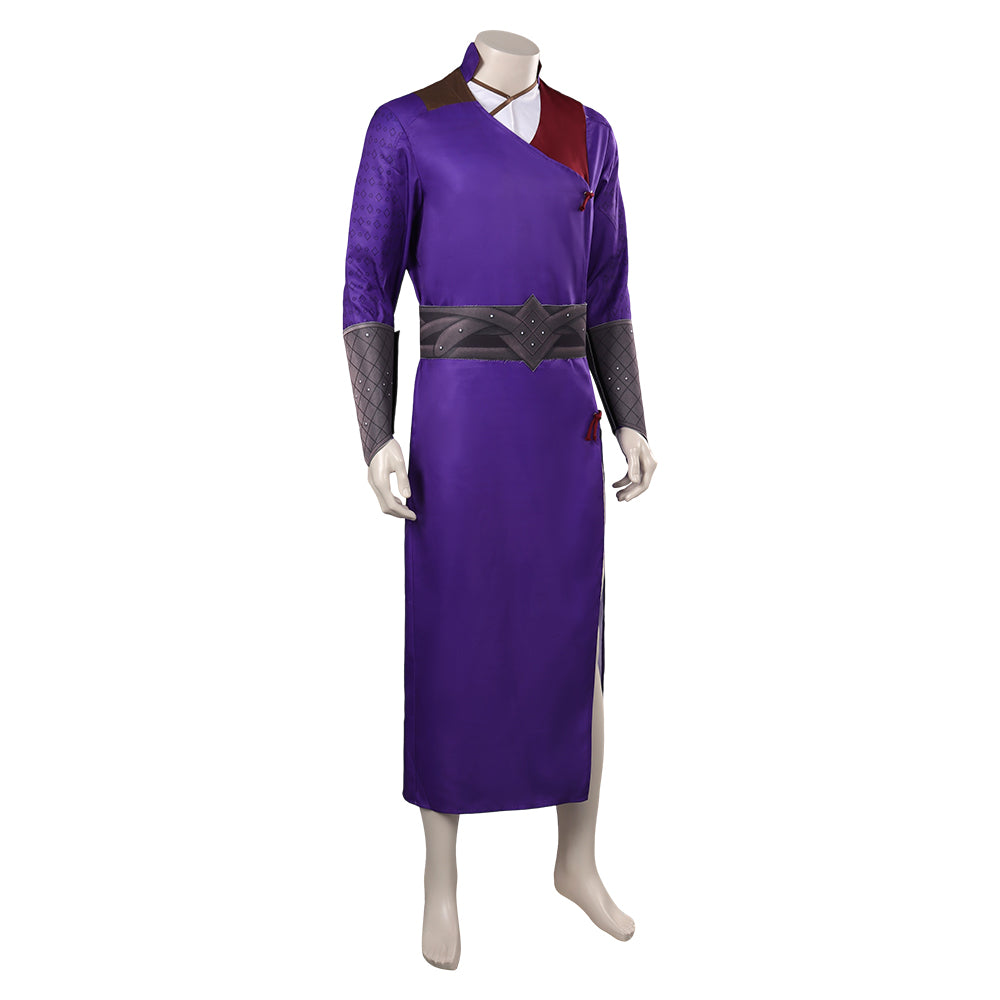 Baldur's Gate Gala Purple Coat Costume Cosplay Halloween Carnival Party Outfits 