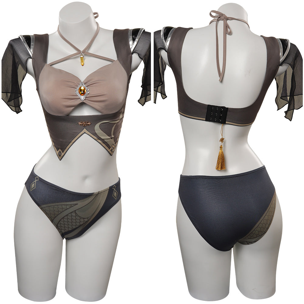 Genshin Impact Zhongli Cosplay Costume Halloween Carnival Party Disguise Swimsuit DISFRAZDEDIADEBRUJAS.ES®