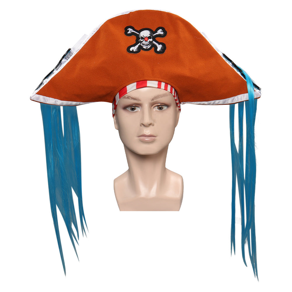 Buggy Cosplay Cap Headgear Halloween Carnival Cosplay Accessories Anime One Piece Pirate Hat