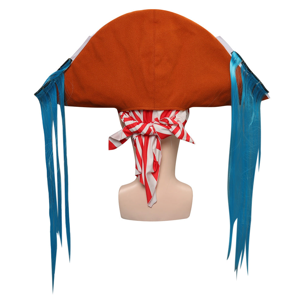 Buggy Cosplay Cap Headgear Halloween Carnival Cosplay Accessories Anime One Piece Pirate Hat