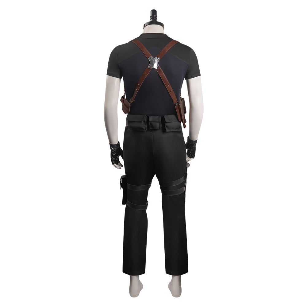 Resident Evil 4 Remake Leon S.Kennedy Cosplay Costume Halloween Carnival Party Disguise Suit No Coat