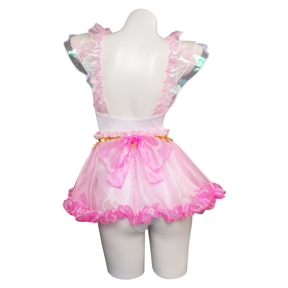 Chibiusa Tsukino Swimsuit Sailor Moon Chibiusa pink Onepiece Swimwear Cosplay Costume Halloween Carnival Outfits