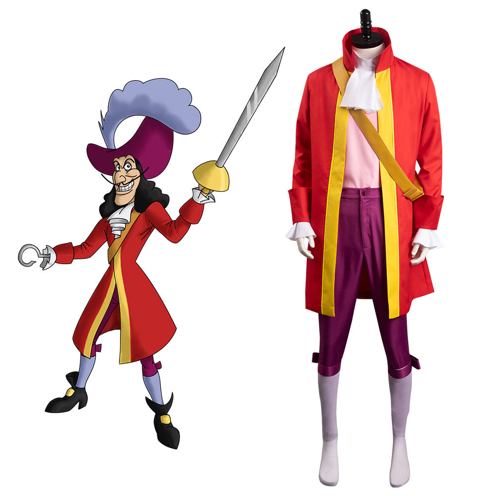 Anime Peter Pan Captain Hook Adulto Cosplay Disfraz Halloween Carnaval Fiesta Disfraz De Pirata