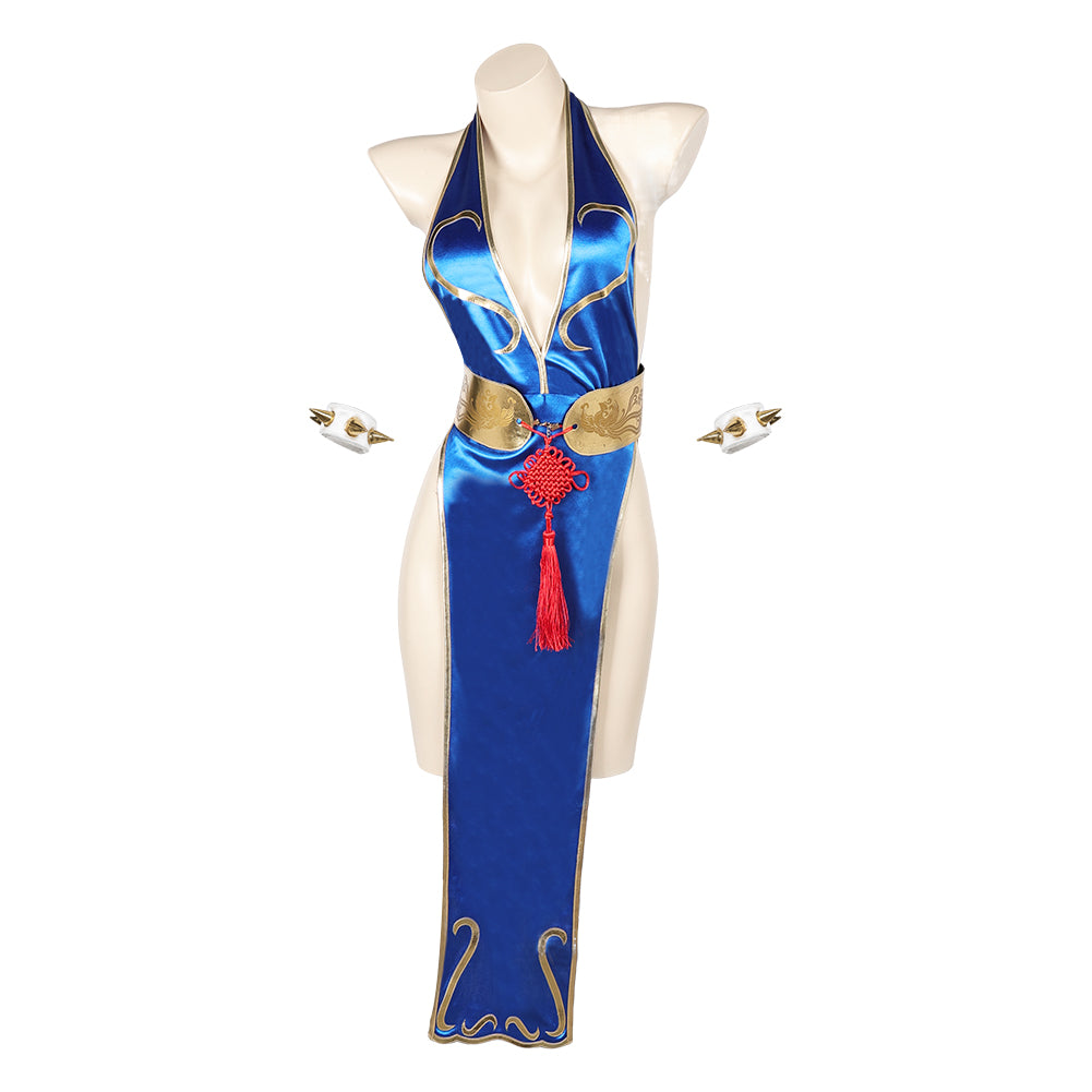 Chun Li Cheongsam Street Fighter Cosplay Costume Outfits Halloween Carnival Suit