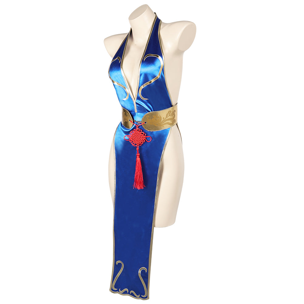 Chun Li Cheongsam Street Fighter Cosplay Costume Outfits Halloween Carnival Suit