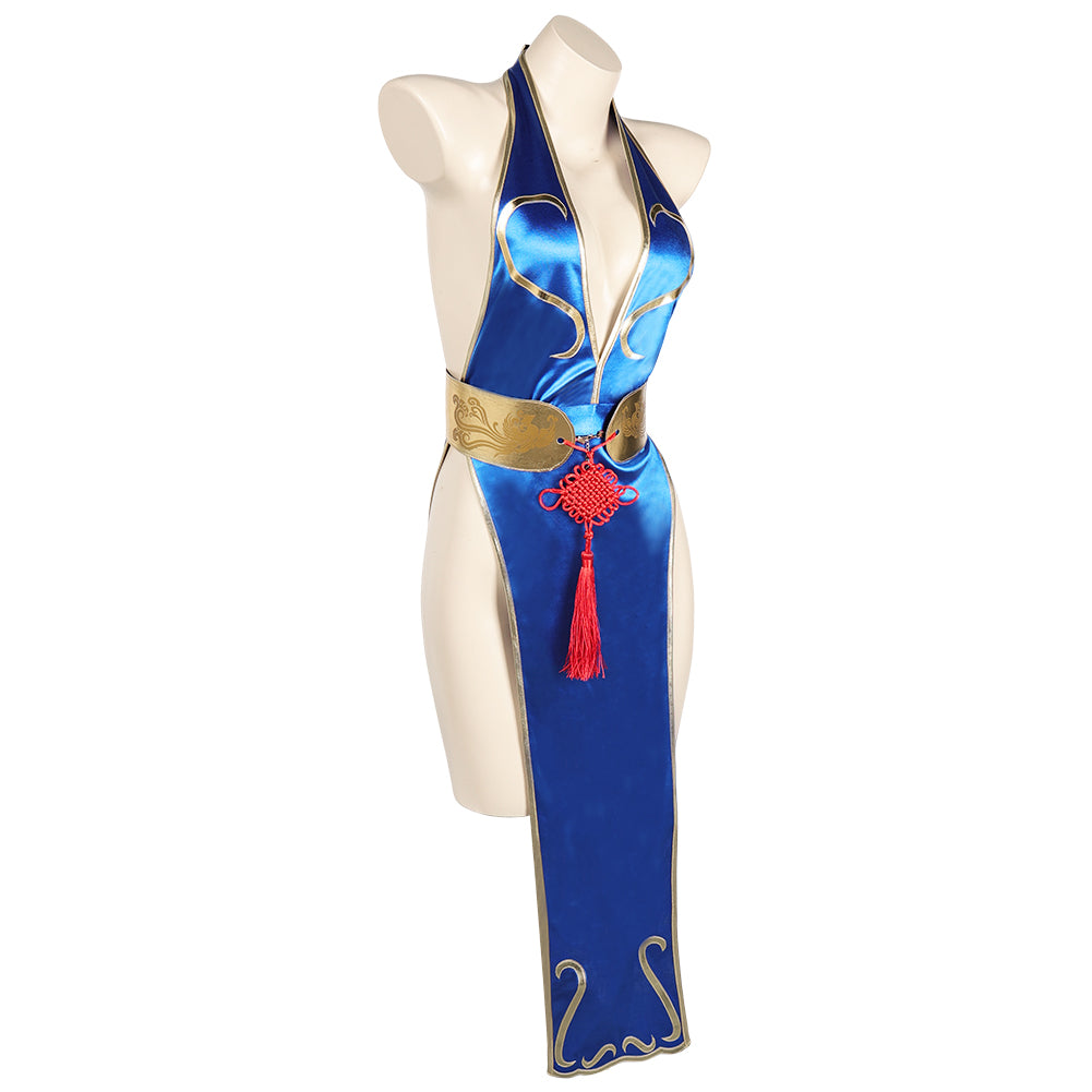 Chun Li Cheongsam Street Fighter Cosplay Costume Outfits Halloween Carnival Suit