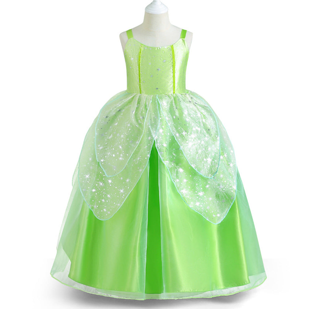 Kids Girls Peter Pan & Wendy Tinker Bell Cosplay Costume Dress Outfits Halloween Carnival Party Disguise Suits