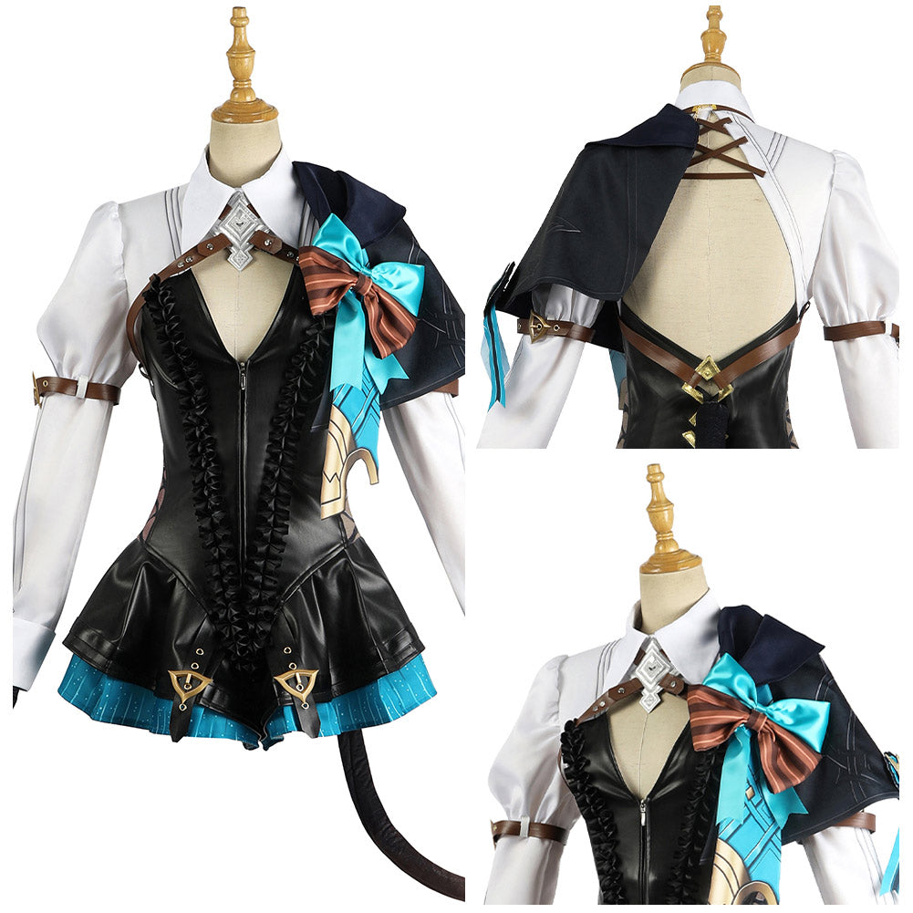 Genshin Impact Lynette Cosplay Costume Outfits Halloween Carnival Suit