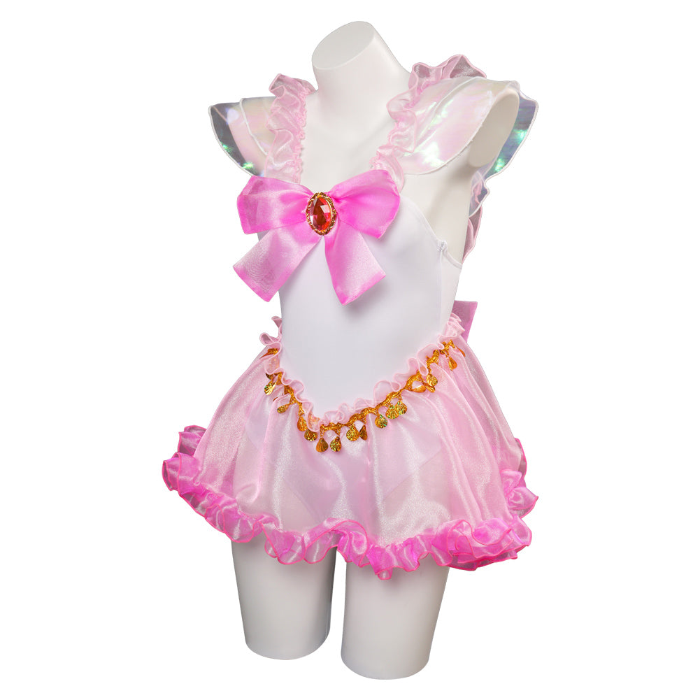 Chibiusa Tsukino Swimsuit Sailor Moon Chibiusa pink Onepiece Swimwear Cosplay Costume Halloween Carnival Outfits