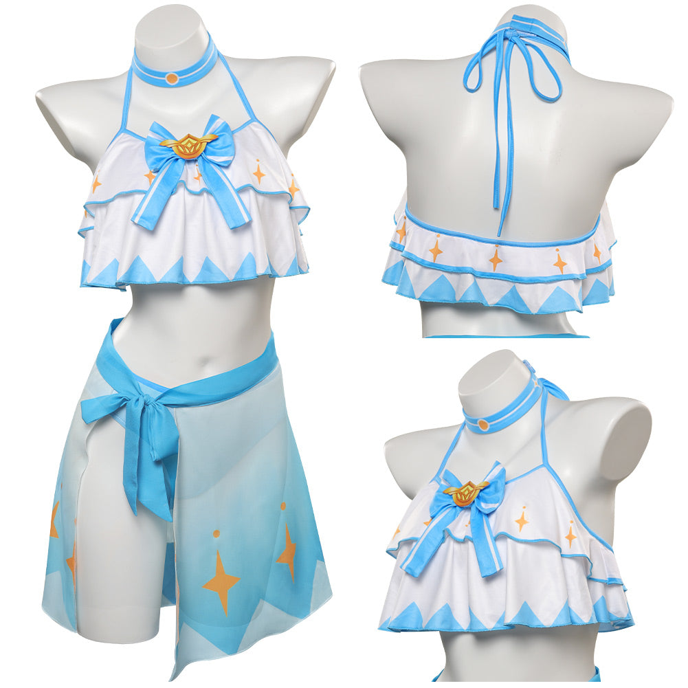 Genshin Impact Lumine Cosplay Costume Halloween Carnival Party Disguise Swimsuit