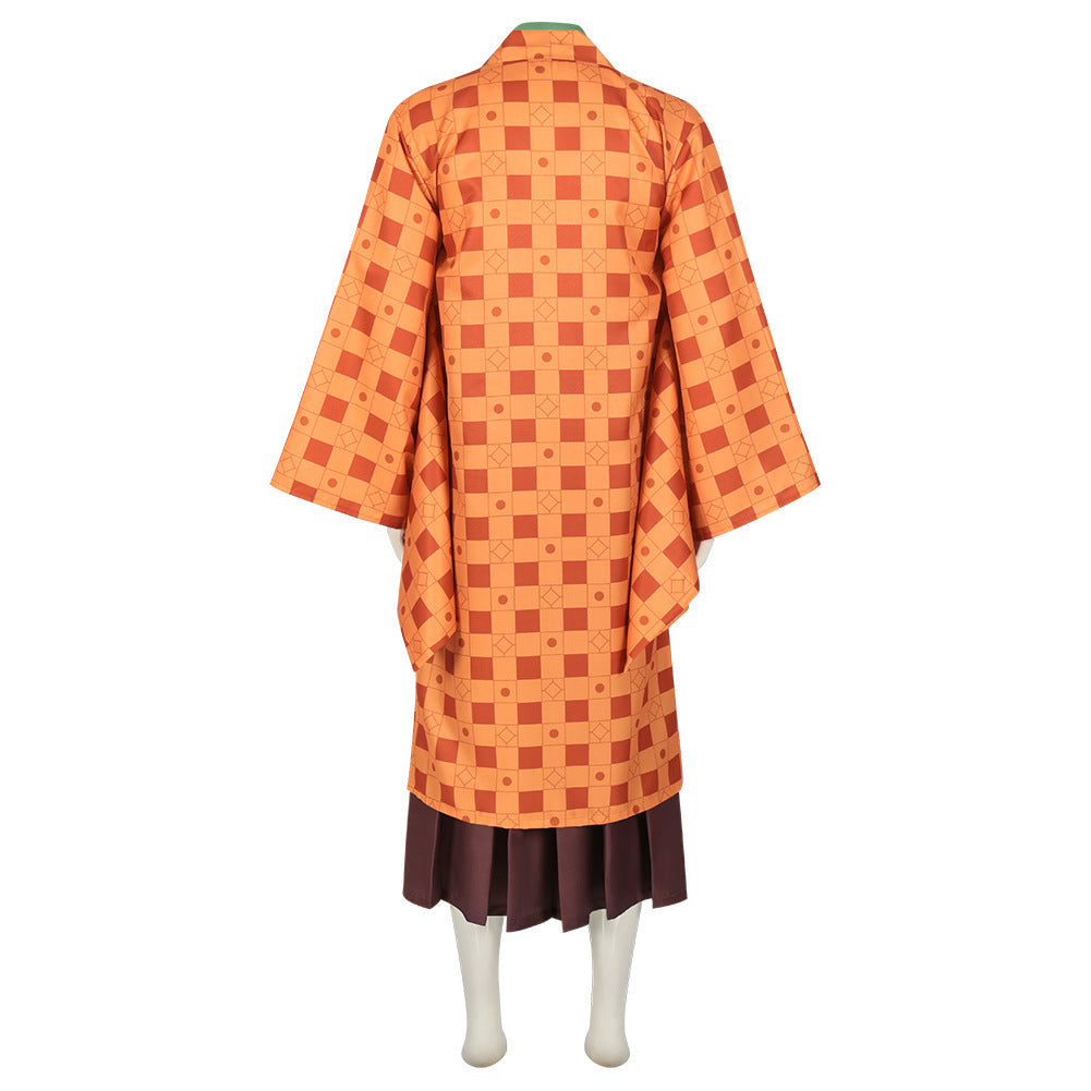 Demon Slayer Kamado Tanjirou Kimono Cosplay Costume Halloween Carnival Outfits