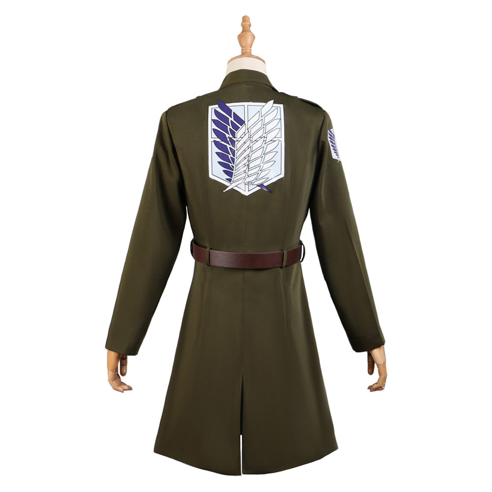 Attack On Titan Levi Ackerman Coat Cosplay Costume Halloween Carnival Party Suit