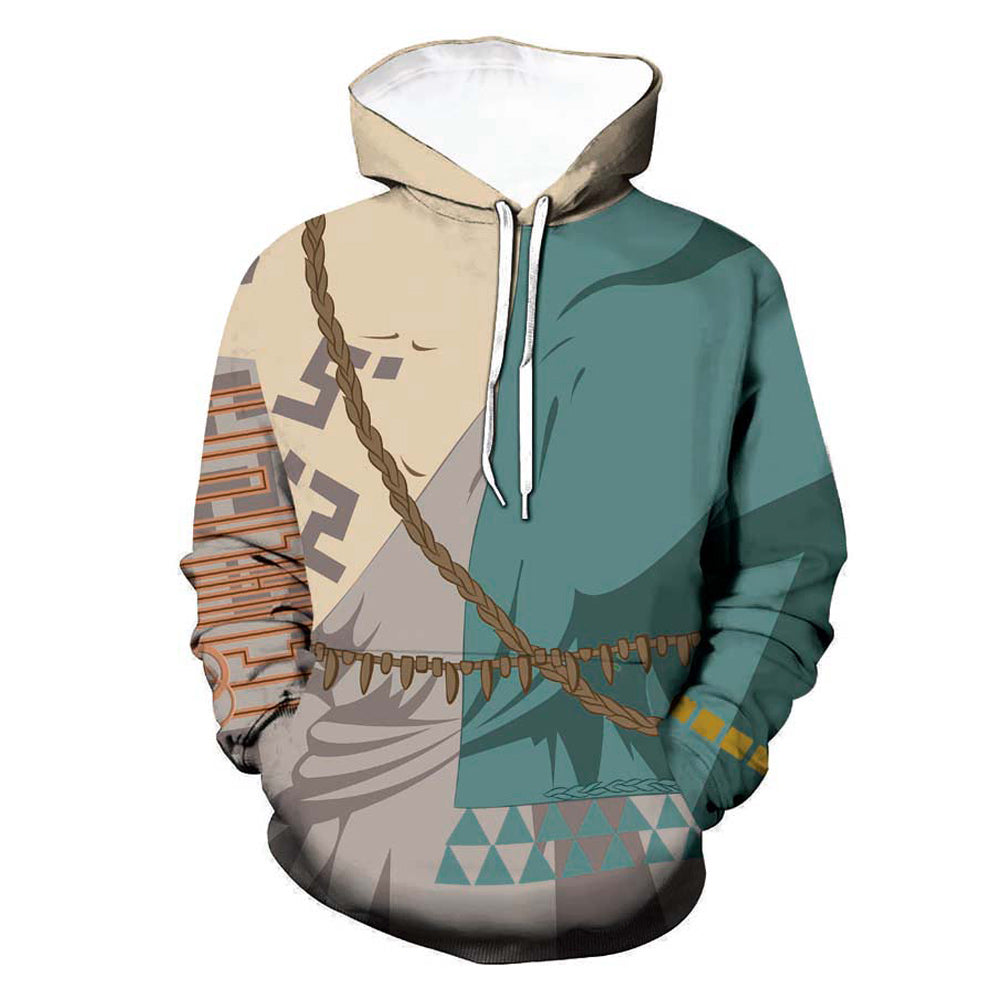 The Legend Of Zelda: Tears Of The Kingdom Link Cosplay Hoodie 3D Printed Hooded Sweatshirt Men Women Casual Streetwear