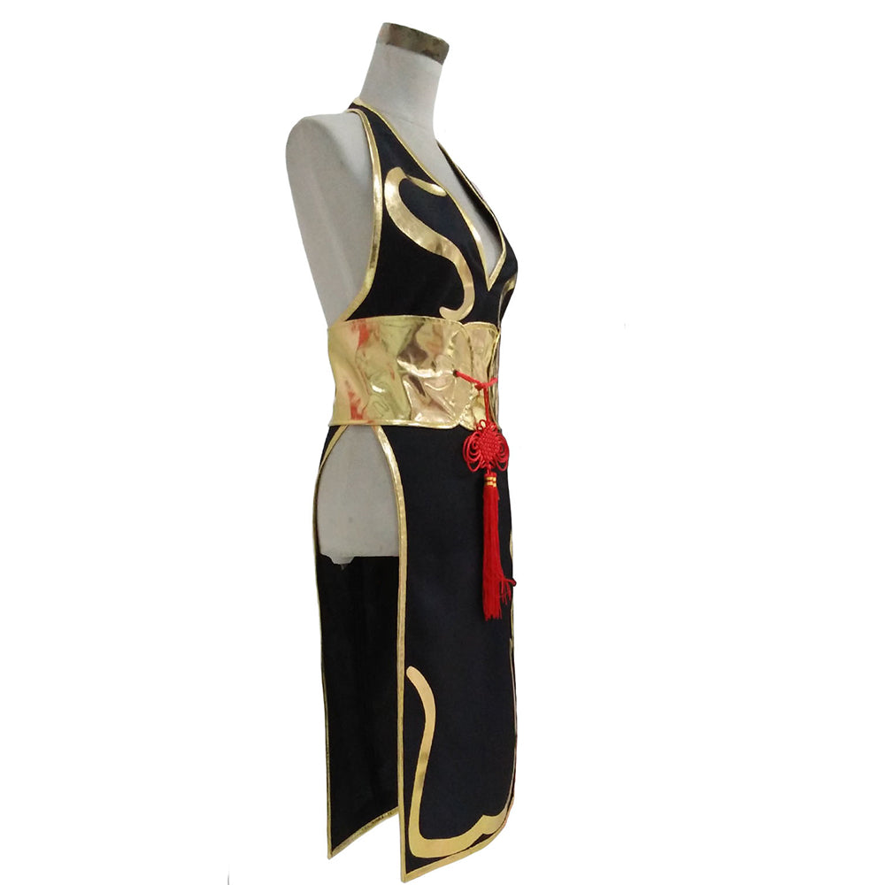 Chun-Li Cosplay Street Fighter Costume Cheongsam Dress Halloween Carnival Disguise Suit