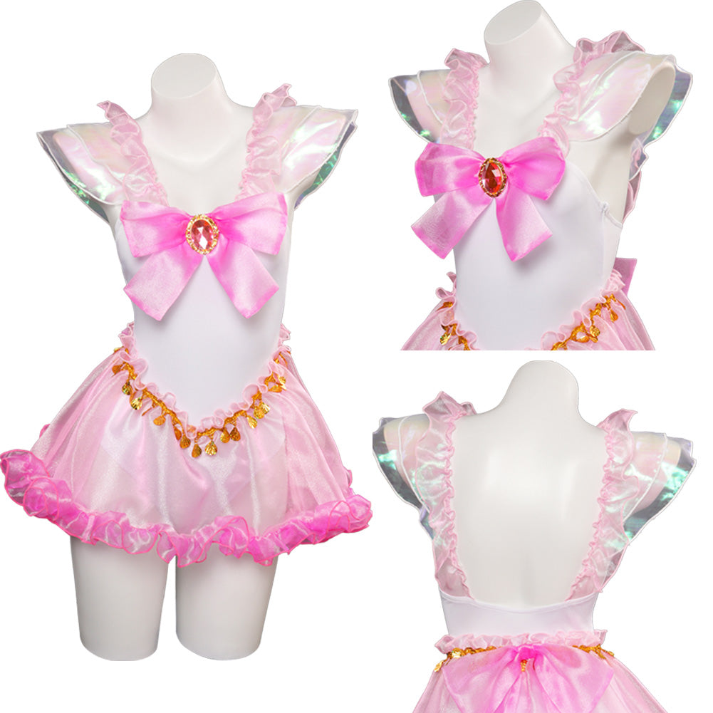 Chibiusa Tsukino Swimsuit Sailor Moon Chibiusa pink Onepiece Swimwear Cosplay Costume Halloween Carnival Outfits