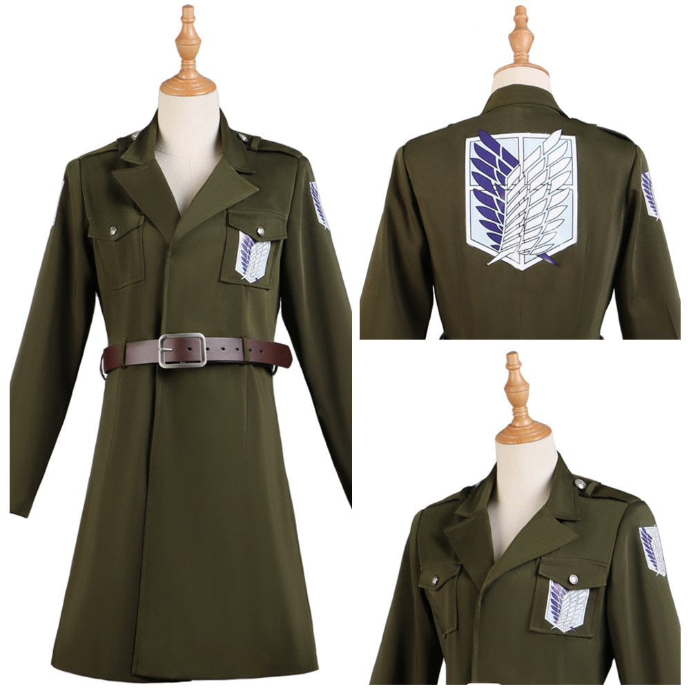 Attack On Titan Levi Ackerman Coat Cosplay Costume Halloween Carnival Party Suit