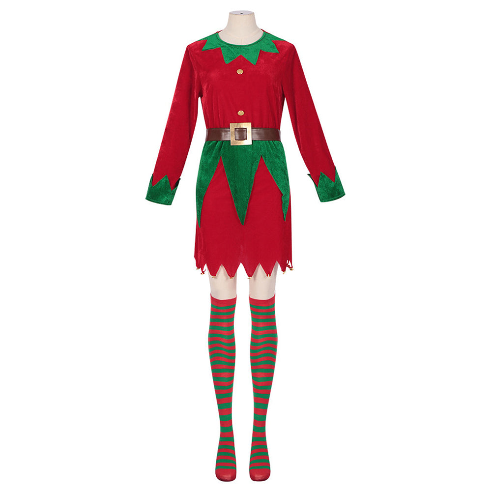 Elf Christmas Costume Women Dress Christmas Cosplay Outfits