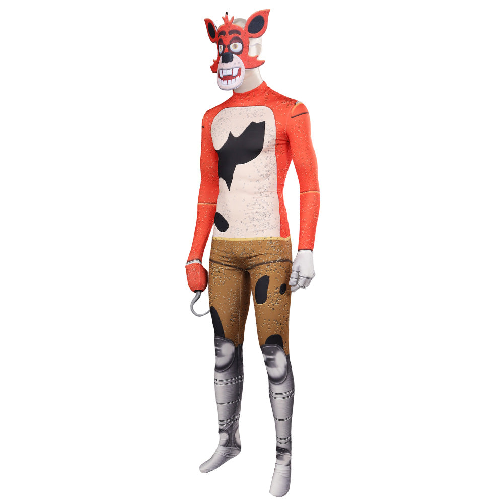 FNAF Foxy Five Nights At Freddy's Jumpsuits with Mask Foxy Cosplay Costume Halloween Carnival Outfits