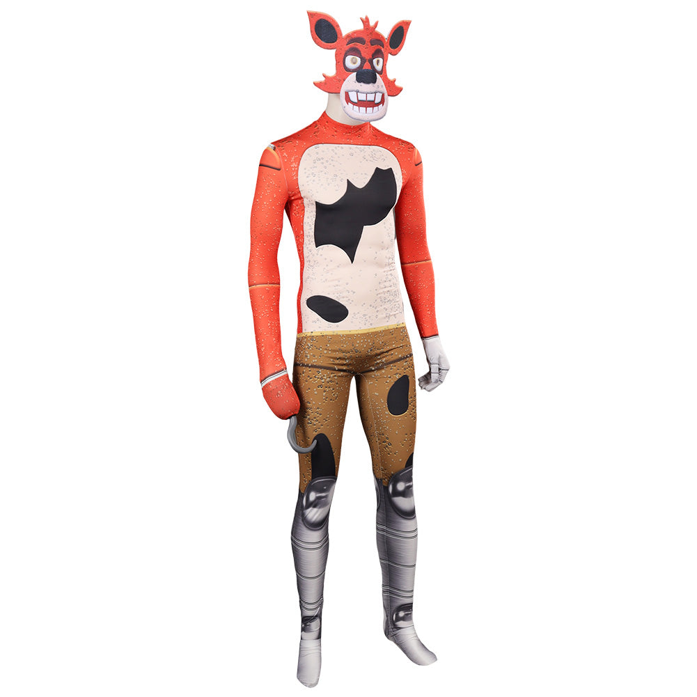 FNAF Foxy Five Nights At Freddy's Jumpsuits with Mask Foxy Cosplay Costume Halloween Carnival Outfits