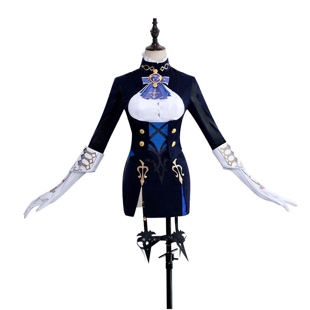 Genshin Impact Clorinde Cosplay Costume Outfits Halloween Carnival Suit