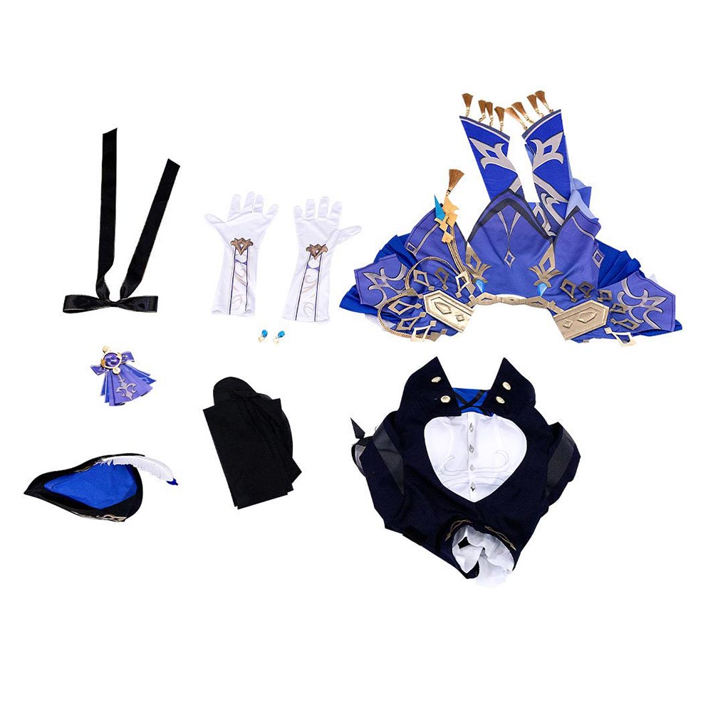 Genshin Impact Clorinde Cosplay Costume Outfits Halloween Carnival Suit