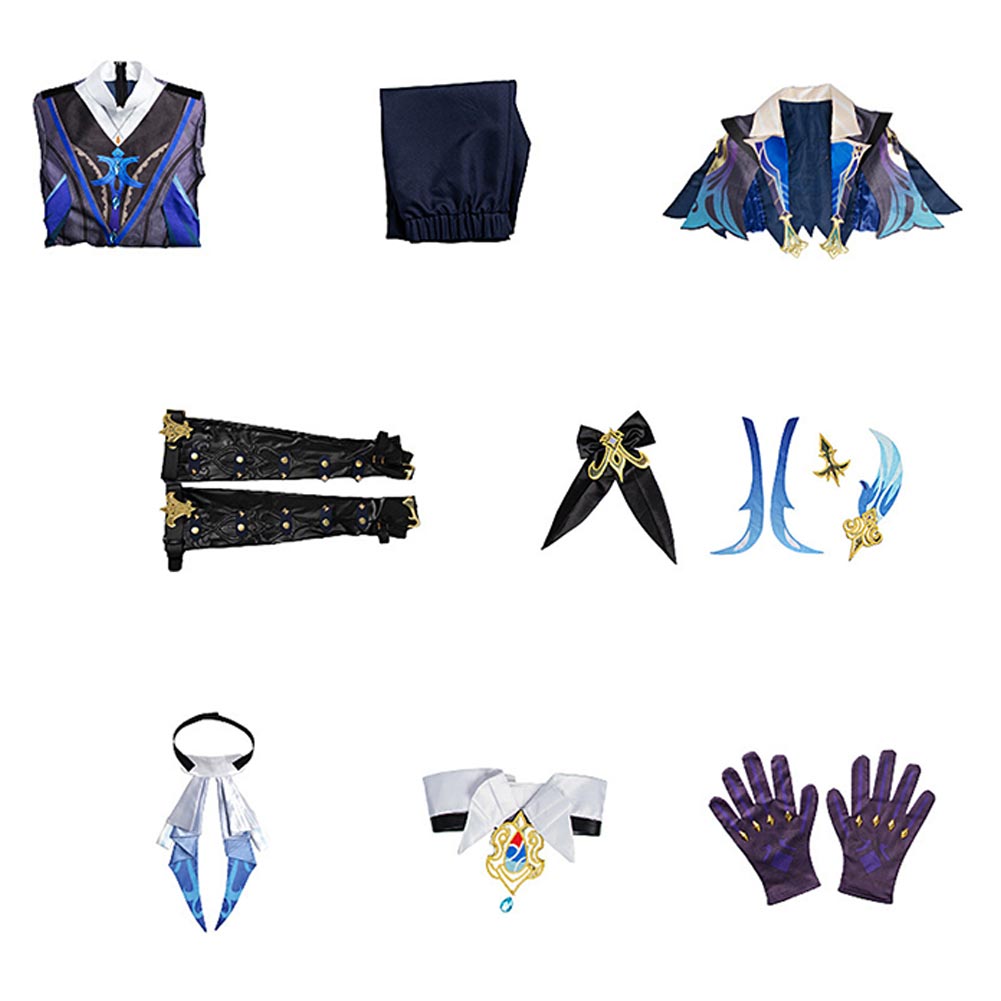 Genshin Impact Neuvillette Cosplay Costume Outfits Halloween Carnival Suit