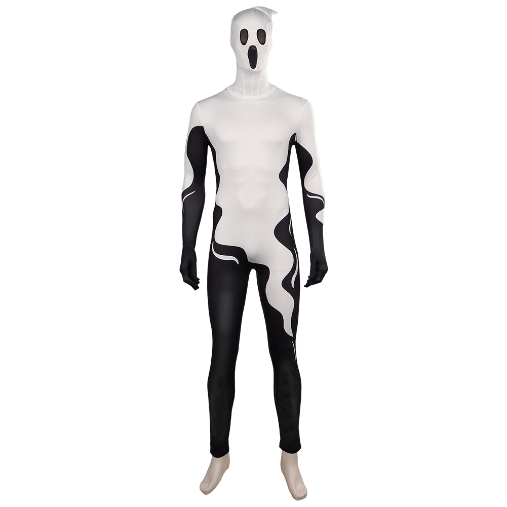 Ghost Overall Halloween Cosplay Costume Outfits Adult Jumpsuit