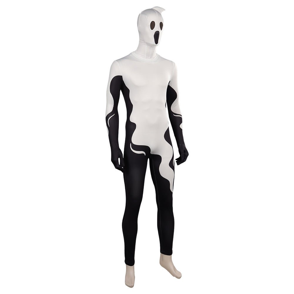 Ghost Overall Halloween Cosplay Costume Outfits Adult Jumpsuit