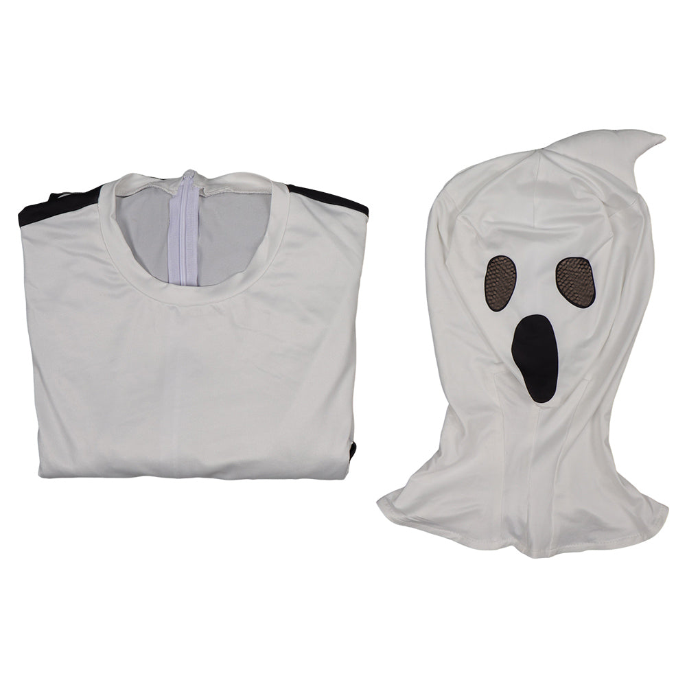 Ghost Overall Halloween Cosplay Costume Outfits Adult Jumpsuit